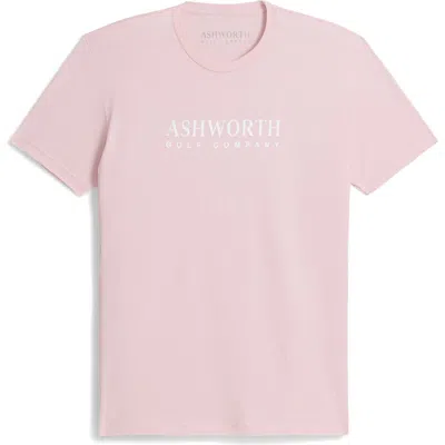 Ashworth Golf Ashworth Label Tee In Pink