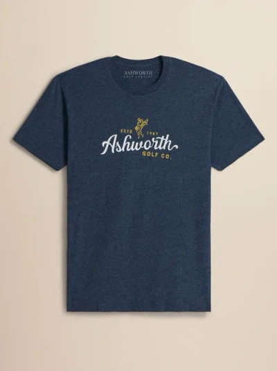 Ashworth Golf Ashworth Script Tee In Blue