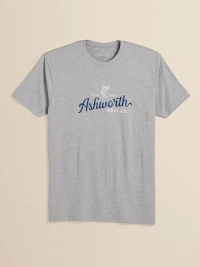 Ashworth Golf Ashworth Script Tee In Gray