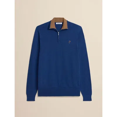 Ashworth Golf Extrafine Merino 1/4 Zip In Blue