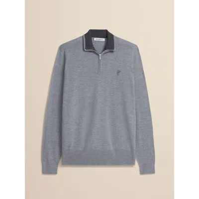 Ashworth Golf Extrafine Merino 1/4 Zip In Blue