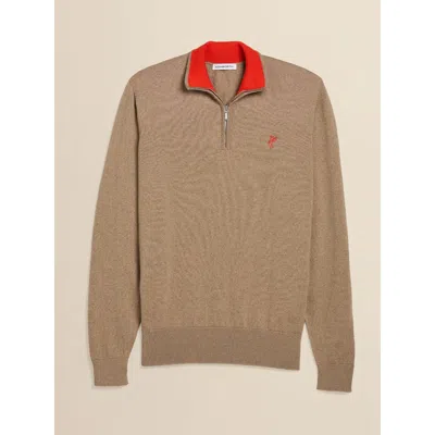 Ashworth Golf Extrafine Merino 1/4 Zip In Brown