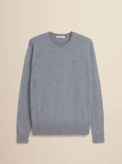 Ashworth Golf Extrafine Merino Tipped Crewneck In Gray