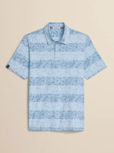 Ashworth Golf Floral Rugby Polo In Blue