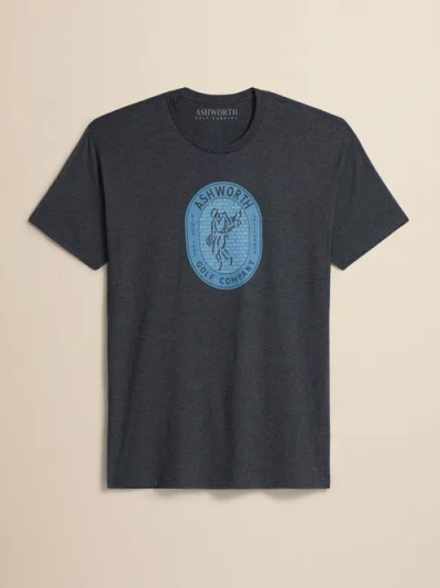 Ashworth Golf Golfman Badge Tee In Black