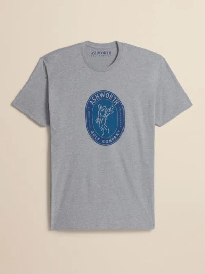 Ashworth Golf Golfman Badge Tee In Multi