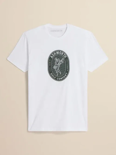 Ashworth Golf Golfman Badge Tee In White