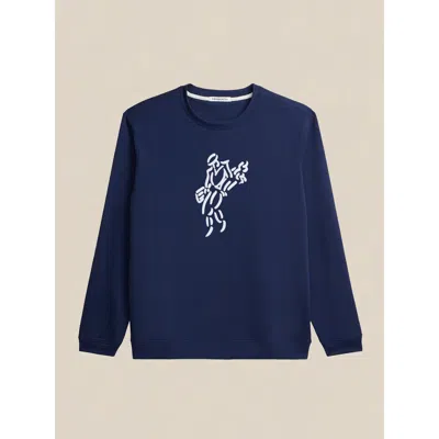 Ashworth Golf Golfman Satin Stitch Crew In Blue