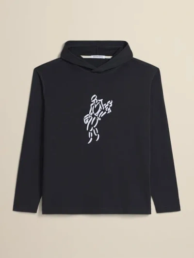 Ashworth Golf Golfman Satin Stitch Hoodie In Black
