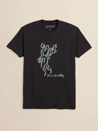 Ashworth Golf Golfman Walking Tee In Black