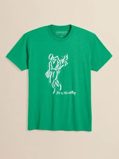 Ashworth Golf Golfman Walking Tee In Green