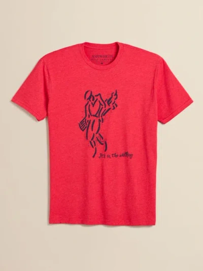 Ashworth Golf Golfman Walking Tee In Red
