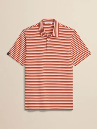 Ashworth Golf Ivy Stripe Polo In Brown