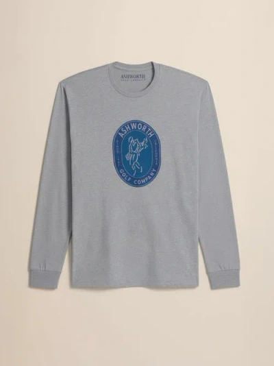 Ashworth Golf Ls Golfman Badge Tee In Multi