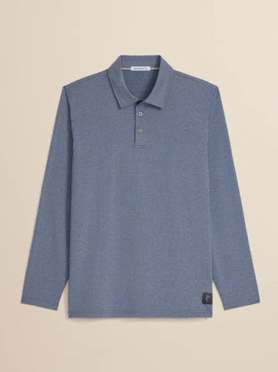 Ashworth Golf Ls Shore Polo In Blue