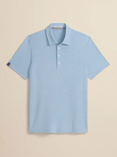 Ashworth Golf Sand Stripe Polo In Blue