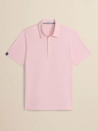Ashworth Golf Sand Stripe Polo In Pink