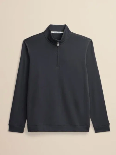 Ashworth Golf Terry Twillback 1/4 Zip In Black