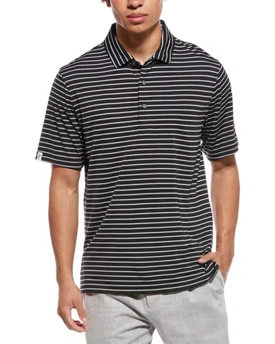 Ashworth La Quinta Striped Polo Shirt In Black