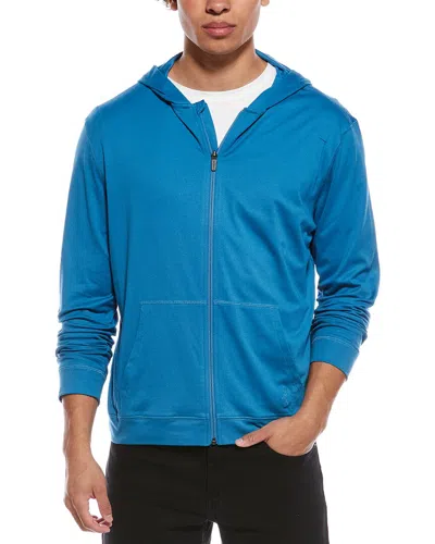 Ashworth Lightweight Pima Hoodie In Blue