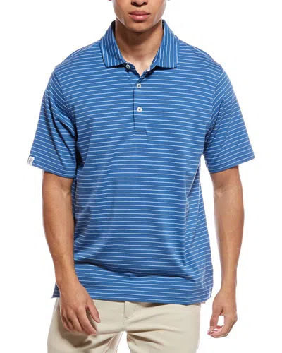 Ashworth Listado Stripe Polo Shirt In Blue