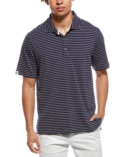 Ashworth Listado Stripe Polo Shirt In Blue