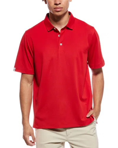 Ashworth Pebble Tech Polo Shirt In Red
