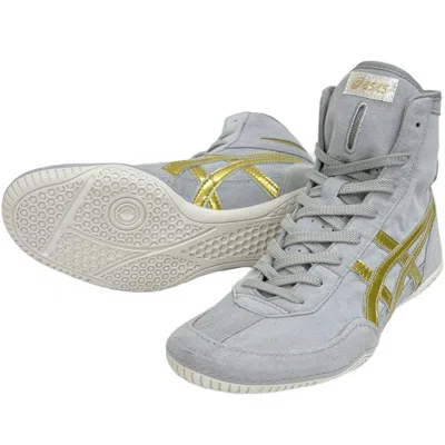 Pre-owned Asics 1083a001  Wrestling Shoes Gray×gold×silver Ex-eo Successor Us7.5-11.5