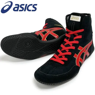Pre-owned Asics 1083a001 Sports Original Design Boxing Shoes Black Red Us 5.5-11.5 3 In White