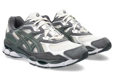 Pre-owned Asics 1203a383-101  Gel-nyc Cream Steel Grey Ivory Khaki Green White (men's) In Gray