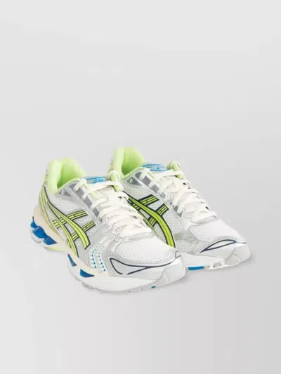 Asics 14 Mesh Upper Sneakers With Contrast Accents In White