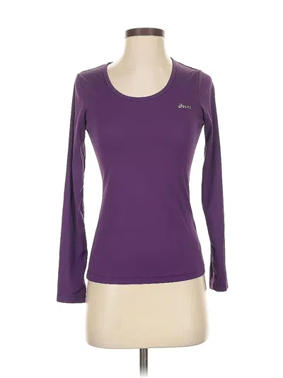 Pre-owned Asics 3/4 Sleeve T-shirt In Purple