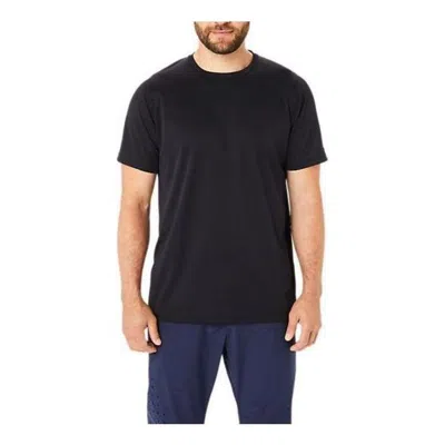 Asics Actibreeze Panel Jacquard Short Sleeved Top Asia Sizing 'performance Black'
