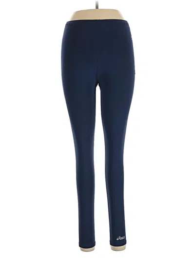 Pre-owned Asics Active Pants In Blue