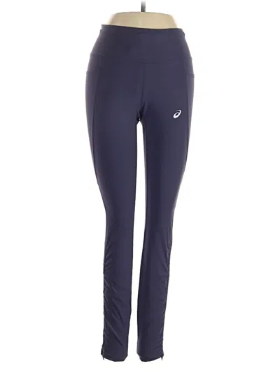 Pre-owned Asics Active Pants In Blue