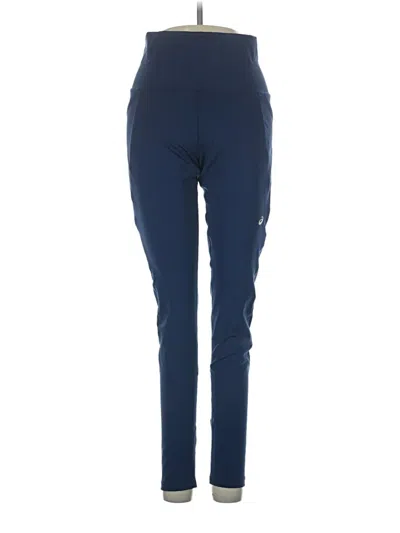 Pre-owned Asics Active Pants In Blue