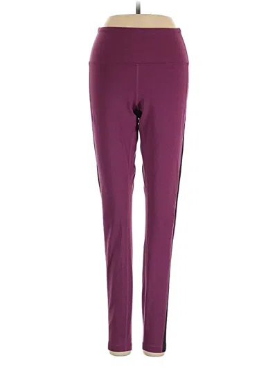 Pre-owned Asics Active Pants In Purple