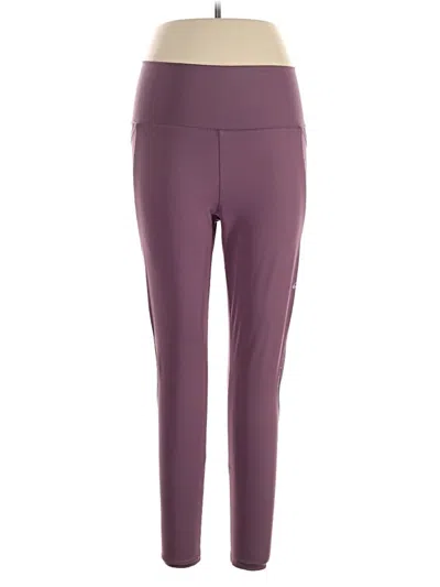 Pre-owned Asics Active Pants In Purple