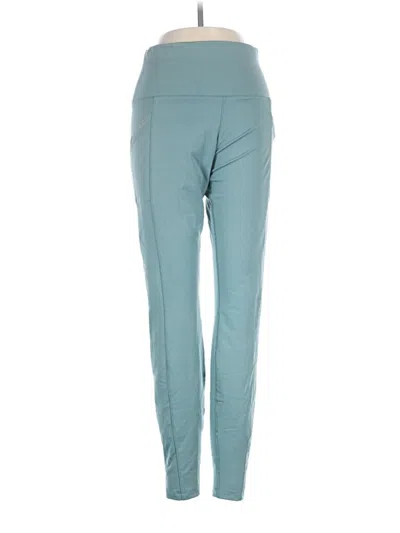 Pre-owned Asics Active Pants In Teal