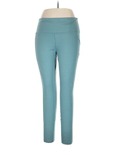 Pre-owned Asics Active Pants In Teal