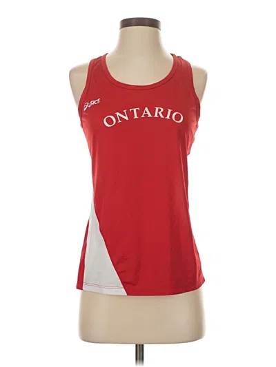 Pre-owned Asics Active Tank Top In Red
