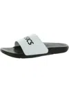 Asics As003 Womens Faux Leather Slip-on Pool Slides In White