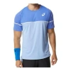 Asics Game Short Sleeve Top 'sapphire' In Blue
