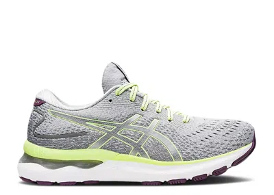 Asics Wmns Gel Nimbus 24 'piedmont Grey Lime Green' In Gray