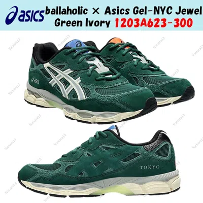 Pre-owned Asics Ballaholic ×  Gel-nyc Jewel Green Ivory 1203a623-300 Men's Size
