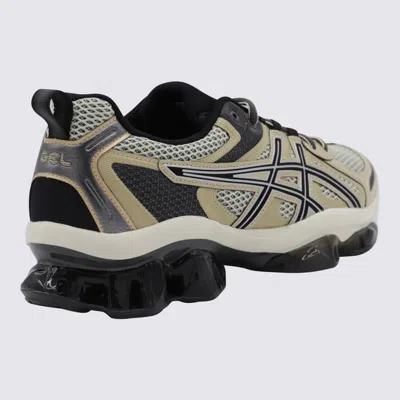 Asics Black And Sand Gel Quantum Kinetic Sneakers In Beige