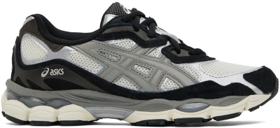 Asics Black & White Gel-nyc Sneakers In Ivory/clay Grey