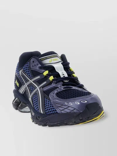 Asics Breathable Design Mesh Upper Sneakers In Blue