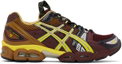 Asics Brown & Yellow Gel-nimbus 9 Sneakers In Multi
