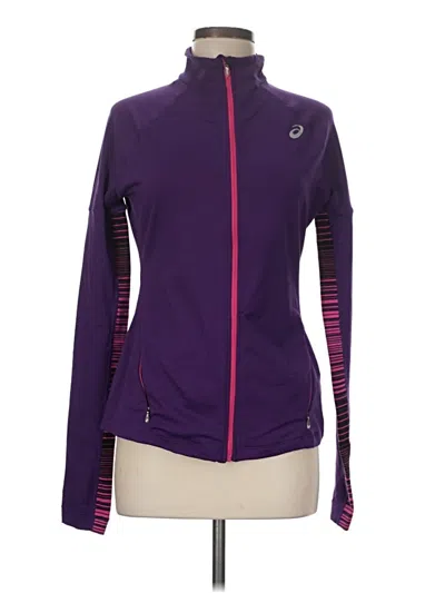 Pre-owned Asics Cardigan Sweater In Purple